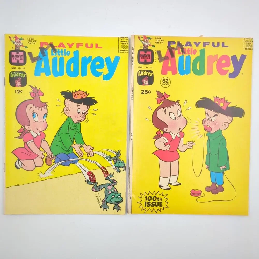 Harvey Comics Lot of 4 Playful Little Audrey Wendy Little Dot Vintage